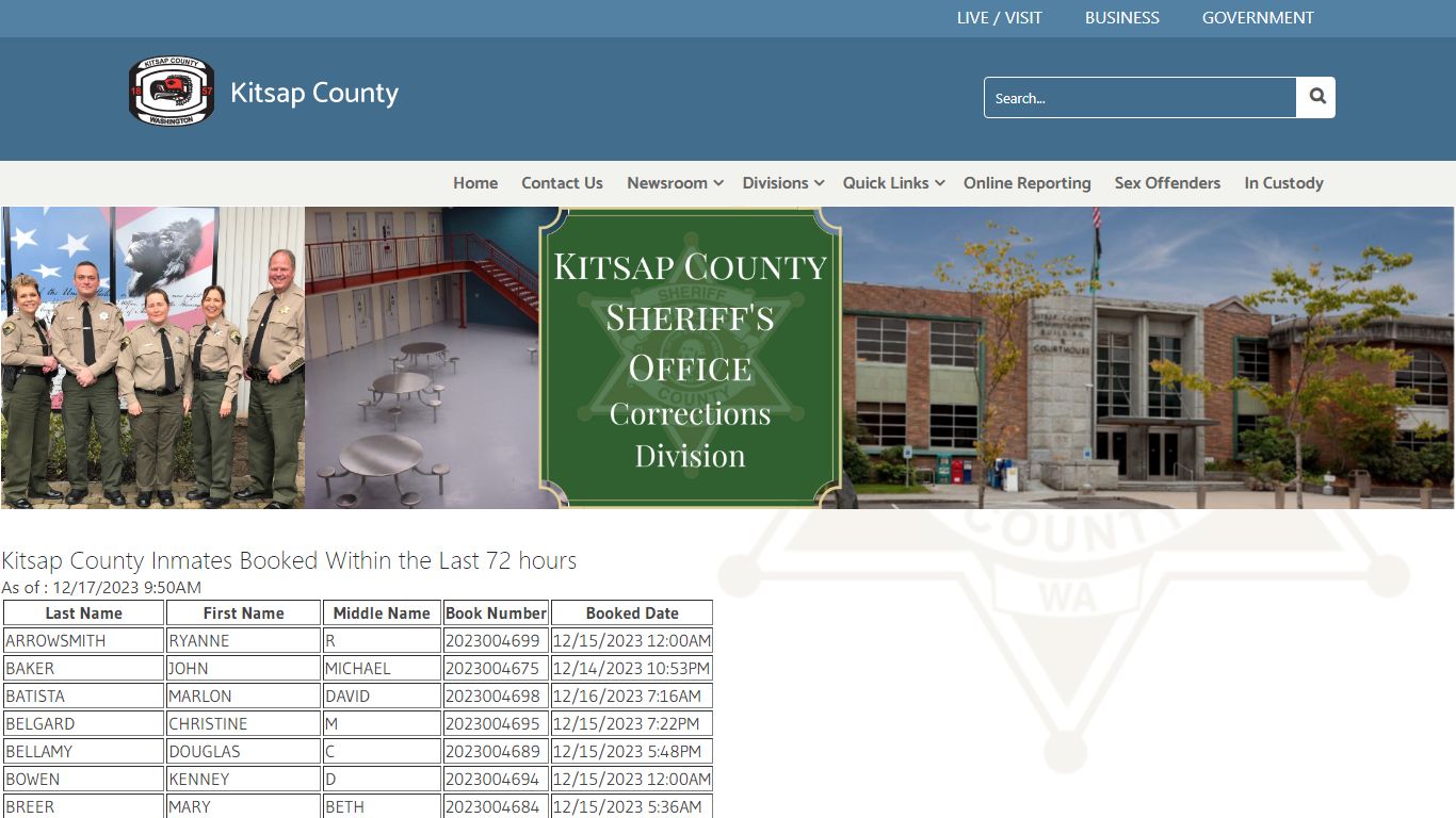 Booked Last 72 Hours - Kitsap